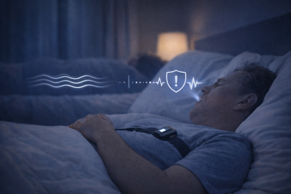 Ronco alto e pausas na respiração